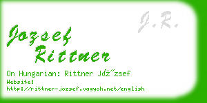 jozsef rittner business card